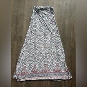 New York Laundry Cream Maxi Wrap Skirt A-Line